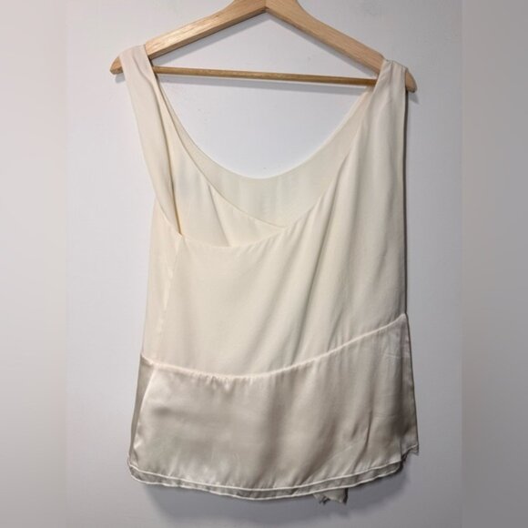 3.1 PHILLIP LIM Asymmetrical Silk Tank Top size 4 - Picture 4 of 10
